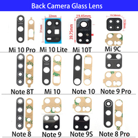 2 sztuk powrót obiektyw szklany obiektyw dla Xiaomi Redmi uwaga 8 8T 9 9C 9S 10S 10T Pro Max 10 Lite tylna kamera kurtyna z klejem wymiana 2